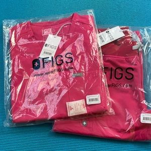 Figs Pink Scrub Set S/XSP NWT